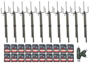 Stealth Cam Trail Camera Mount Stick (10-Pack) Bundle with 32GB Ultra SDHC UHS-I Memory Card (20-Pack) and Hi-Speed SD USB 2.0 Card Reader (31 Items)