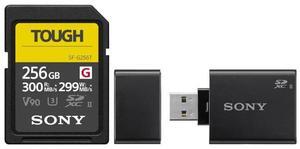 Sony 256 GB TOUGH G Series UHS-II SDXC Memory Card Bundle with Sony UHS-II USB 3.1 SD Card Reader (2 Items)