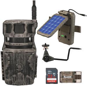 Stealth Cam Revolver 40MP Pro 360-Degree Cellular Trail Camera Bundle with Solar Power Panel, Trail Camera Holder, 32GB Ultra SDHC UHS-I Memory Card, and SD USB 2.0 Card Reader (5 Items)