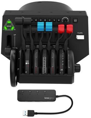 Honeycomb Aeronautical Bravo Throttle Quadrant Bundle with 4-Port USB 3.0 Hub (2 Items)