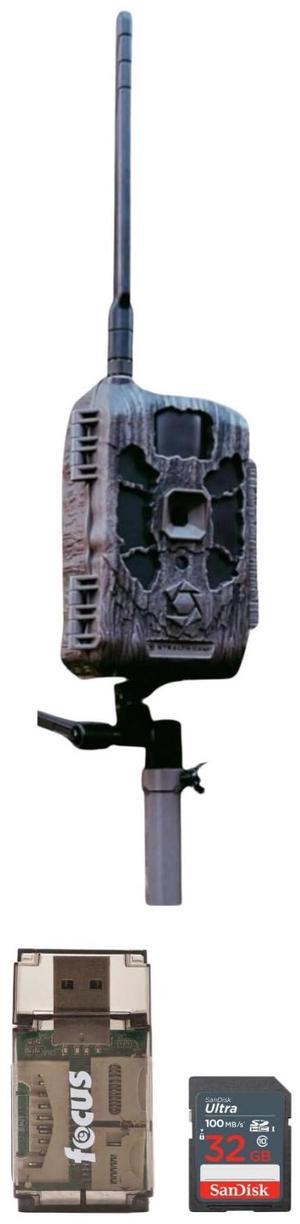 Stealth Cam DECEPTOR MAX 2.0 Dual-Core Cellular Trail Camera (Brown) Bundle with 32 GB Memory Card and Card Reader