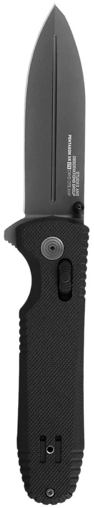 SOG Pentagon XR LTE 3.6-Inch CRYO CTS XHP Steel Blade G10 Handle Single-Handed Opening Lightweight Folding Knife with XR Lock and Pocket Clip (Black)