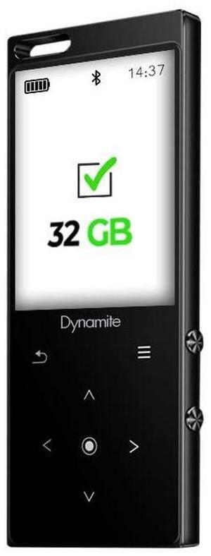 Samvix Dynamite 32GB Kosher MP3 Player with Bluetooth, Touchscreen, and Voice Recorder (Black)