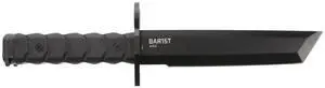 SOG Professional BAR15T 7-Inch AUS-8 Steel Fixed Blade Tanto Bayonet Knife with G10 Handle and Barrel Ring (Black)