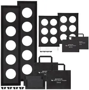 Westcott Pro Light Adjustable Corner System and 1.5-Inch Hook-And-Loop Tape Mods 1 x 4 (2-Pack) Bundle with Westcott Pro Light Adjustable Corner System and Tape Mods 2 x 3 (Standard, 2-Pack) (2 Items)