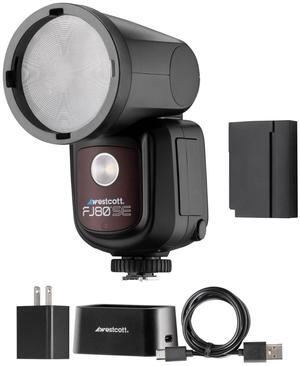 Westcott FJ80-SE S 80Ws Speedlight with Integrated 2.4 GHz Transceiver for Sony Cameras Bundle with FJ80-SE DC 7.4V 2500mAh 18.5Wh Li-Ion Battery and FJ80-SE 8.4V Battery Charger and Cord (3 Items)
