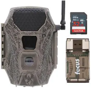 Wildgame Innovations Terra Cell 16MP Cellular Trail Camera Bundle with 32GB Ultra SDHC UHS-I Memory Card and USB Card Reader (3 Items)