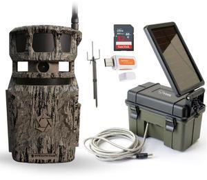 Stealth Cam Revolver 40MP Pro 360-Degree Cellular Trail Camera Bundle with Trail Camera 12V, Trail Camera Mount Stick, 32GB Ultra SDHC UHS-I Memory Card, and USB 2.0 Card Reader (5 Items)