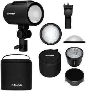 Profoto A2 Monolight Bundle with Profoto Clic Magnum Reflector with Protective Case, Profoto Clic Fresnel Front and Back Stackable Magnetic Mount Light Shaping Tool, and Profoto Clic Dome (4 Items)