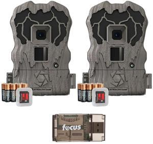 Stealth Cam Browtine 20MP Trail/Game Camera with 720P HD Video, 0.8s Trigger Speed, 60 Feet Flash, Night Mode, and 1-3 Image Burst - Camo (2 Pack)