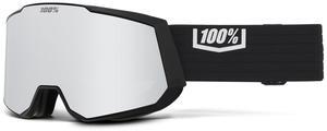 100 Percent Snowcraft XL Snow Goggles with Scratch and Impact Resistant HiPER Silver Mirror Lens and HiPER Pink and Turquoise Mirror Lens (Black)