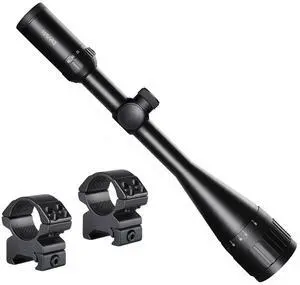 Hawke Sport Optics 4-16x50 Vantage AO Riflescope with Mil Dot IR Illuminated Reticle and 2-Piece Rings Bundle (2 Items)