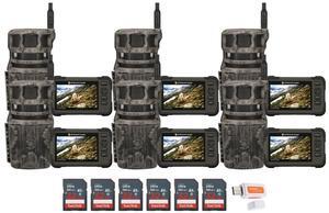 Stealth Cam Revolver 36MP 360-Degree Cellular Trail Camera (6-Pack) Bundle with Stealth Cam SD Card Reader and Viewer (6-Pack), 32GB Memory Card (6-Pack), and Reader and Writer (19 Items)