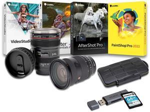Sony FE 16-35mm F2.8 GM II Full-frame Standard Zoom G Master Lens with Ultra-sharp Optics and Fast Aperture Bundle with Editing Software, 64GB Memory Card, Mug, and Accessories (5 Items)