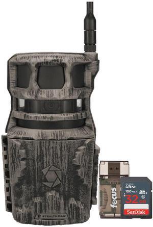Stealth Cam Revolver Pro 360 Degree 40MP Cellular Trail Camera Bundle with 32GB Memory Card and Card Reader (3 Items)