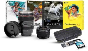 Sony Alpha FE 28-60mm f/4-5.6 Full-Frame E-mount Zoom Lens with Wide-Angle Capability Bundle with 64GB Memory Card, Editing Software, Camera Mug, and Memory Card Reader (5 Items)