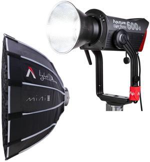Aputure LS 600d Daylight LED Monolight (V-Mount) Bundle with Light Dome Mini III (2 Items)