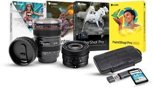 Sony FE 50mm f/2.5 G Full-Frame Ultra-Compact G Lens for Landscapes and Architecture Bundle with Editing Software, 64GB Memory Card, Lens Mug, Memory Card Storage and Card Reader (5 Items)
