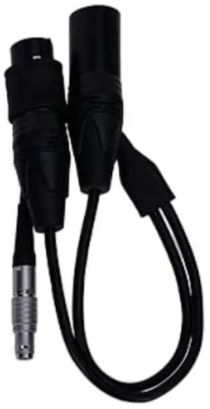 Aputure Sidus One 2-Way Splitter 13.8-Inch Cable with 3-Pin Push-Pull to 5-Pin XLR Male and Female DMX Adapter