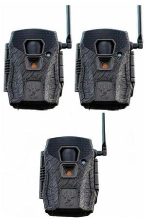 Wildgame Innovations Terra XT 2.0 Cellular Trail Camera 24MP 720P Video and Versatile Mount (Gray, 3-Pack)