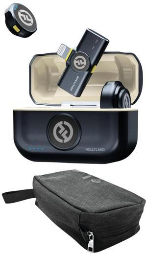 Hollyland Lark M2 Duo Wireless Lavalier Microphone Bundle with Maxell Travel Case (2 items)