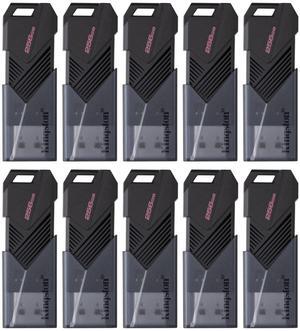 Kingston DataTraveler Exodia Onyx 256GB USB 3.2 Gen 1 Flash Drive with Moving Cap (Matte Black) (10-Pack)