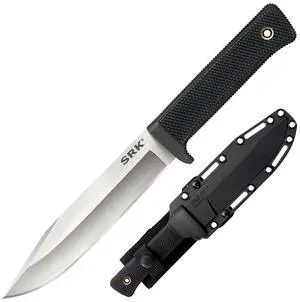 SRK 6" VG-10 San Mai Clip Point Razor-Sharp Blade 4.75" Kray-Ex Handle Tactical Fixed Blade Knife w/Secure-Ex Sheath | 4.75 Kray-Ex Handle, Secure-Ex Sheath, 10.75 Overall, 5mm Thick, 8.1 Oz SRK 6" VG-10 San Mai Clip Point Razor-Sharp Blade 4.75" Kray-Ex Handle Tactical Fixed Blade Knife w/Secure-Ex Sheath | 4.75 Kray-Ex Handle, Secure-Ex Sheath, 10.75 Overall, 5mm Thick, 8.1 Oz