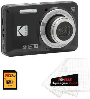 PIXPRO Friendly Zoom FZ55 Digital Camera (Black) Bundle | 32GB Memory Card, LCD Screen Protectors, (3 items) PIXPRO Friendly Zoom FZ55 Digital Camera (Black) Bundle | 32GB Memory Card, LCD Screen Protectors, (3 items)