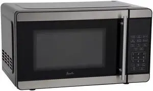 MT7V3S Microwave Oven 700-Watts Compact with 6 Pre Cooking Settings, Speed Defrost, Electronic Control Panel and Glass Turntable, 0.7-Cu.Ft, Metallic