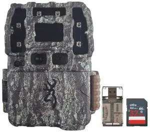 Browning Trail Cameras Strike Force Pro DCL Nano 26MP Trail Camera with Dual Camera Lens Technology Bundle with 32GB Ultra SDHC UHS-I Memory Card and High Speed Card Reader (3 Items)