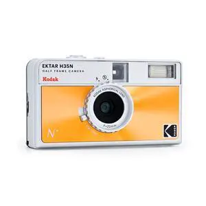 Kodak Ektar H35N 35mm Half Frame Film Camera with Built-In Star Filter, Tripod Support, and Bulb Function for Long-Exposure Photography (Glazed Orange) Kodak Ektar H35N 35mm Half Frame Film Camera with Built-In Star Filter, Tripod Support, and Bulb Function for Long-Exposure Photography (Glazed Orange)
