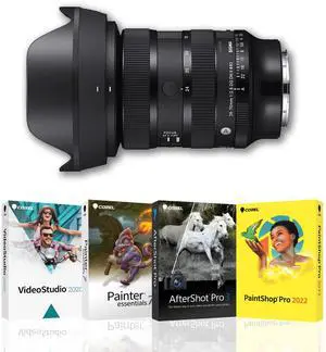 Sigma 24-70MM F2.8 DG DN II ART Lens, L Mount + Corel Software Bundle of 4: OEM Photo, Video, and Art Software Suite