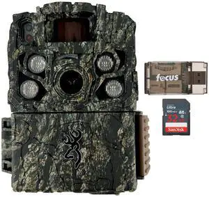 Browning Trail Camera - Strike Force FHDR 40MP Trail Camera Bundle with 32GB Memory Card and Card Reader (3 Items)