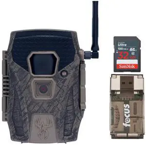Wildgame Innovations Terra XT 2.0 24MP Cellular Camera with 720p Video (Gray) Bundle with 32GB Memory Card and Card Reader (3 Items)