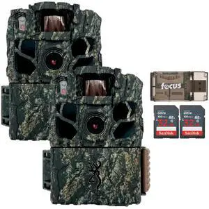 Browning Trail Cameras - Dark Ops FHDR 40MP (2-Pack) with 2 x 32GB Memory Card and Card Reader (5 Items)