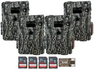Browning Trail Cameras - Command Ops Elite 40MP (4-Pack) with 4x 32GB Memory Card and Card Reader (9 Items)