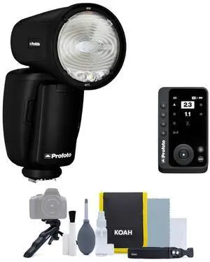 Profoto A10 On-Camera Flash Light for Canon Bundle with Profoto Connect Pro for Canon, and Photography Cleaning Kit (3 Items)