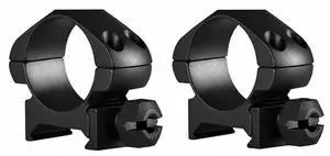 Hawke Sport Optics Precision Steel 1-inch Riflescope Rings 2-Piece Set for Weaver Rail (Low Height)