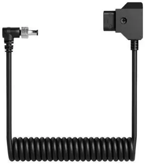 Atomos D-Tap to DC 16-Inch Locking Cable Connector Barrel Coiled for Monitor and Recorders and Male-to-Female Connectivity for Monitor and Recorders (Black)
