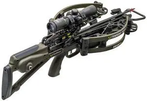 TenPoint Siege 425 Ultra-Compact Crossbow with Reverse-Draw Design, Scope Struts, 100-Yard RangeMaster, and S1 Trigger (Moss Green)