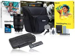 Sony FE 24-70mm f/2.8 GM Lens for Professional Photographers - Versatile Zoom with Sharp Image Quality Bundle with 64GB Memory Card, Editing Software, Camera Case, and Accessories (5 Items)