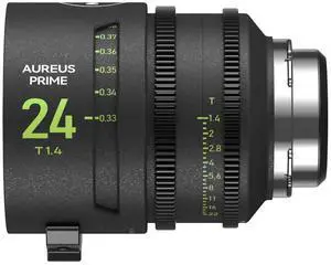 NiSi 24mm Aureus Prime Full Frame T1.4 Cinema Lens with Virtually Zero Focus Breathing and 46mm Imaging Circle (PL Mount)