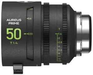 NiSi 50mm Aureus Prime Full Frame T1.4 Cinema Lens with Virtually Zero Focus Breathing and 46mm Imaging Circle (PL Mount)