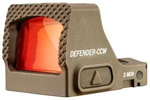 Vortex Defender - CCW 3 MOA Micro Red Dot with 10 Brightness Settings (Tan)