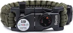 Focus Emergency Survival Multi-Tool Paracord Bracelet