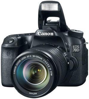 Canon 70d EOS 70D 202 MP DSLR Camera with Dual Pixel CMOS AF and EFS 18135mm F3556 IS STM  Canon EFS 55250mm f4056 IS II Telephoto Zoom Lens