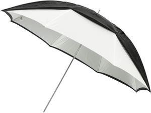 Westcott Optical White Satin 60" Convertible Umbrella with Removable Black Cover