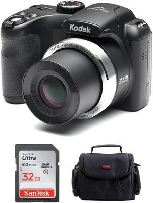 Kodak PIXPRO AZ252 Astro Zoom Digital Camera (Black) with 32GB SD Card and Case