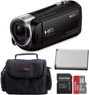 Sony HD Handycam Camcorder (Black) with 32GB microSD Card and Accessory Bundle