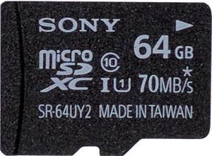 Sony 64GB Class 10 UHS-1 Micro SDXC up to 70MB/s Memory Card